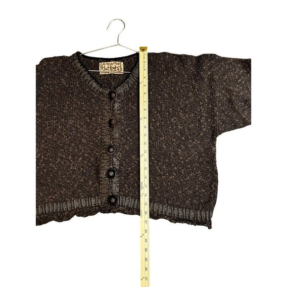 Hot Knots Handmade Button-Up Cardigan Sweater Boho Cottagecore Vintage Look - Picture 9 of 14